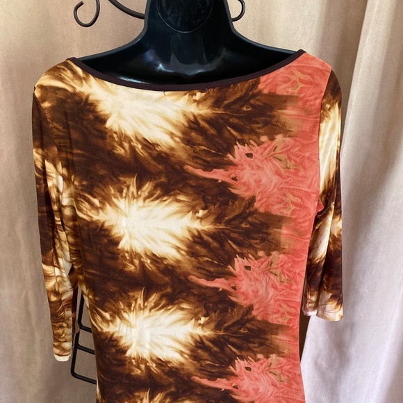 Portrait Draped Neck Sheath Dress, size L - Picture 7 of 8